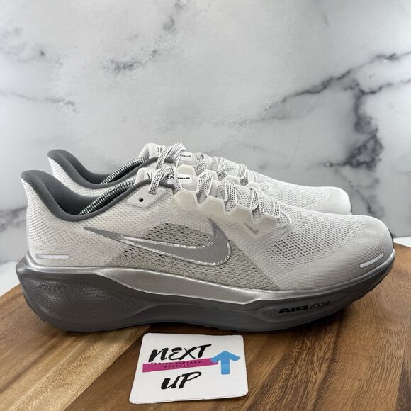 Men’s size 12-Nike Air Zoom Pegasus 41 NBY HF3939-900 White Running Shoes READ - Picture 3 of 9